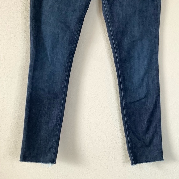 RAG & BONE Mid-Rise Ankle Skinny Jeans Slim Fit Frayed Hem Dark Wash Size 29 - Picture 3 of 9